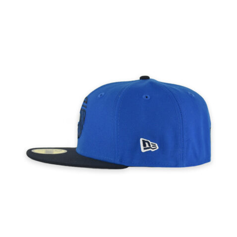 New Era 59Fifty San Diego Football Club SDFC Flow Logo Two Tone Fitted Hat Blue Azure Dark Navy - Image 4