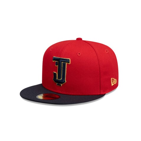 New Era 59Fifty Tijuana Toros 2025 Alternate Road Official On Field Fitted Hat Red Dark Navy