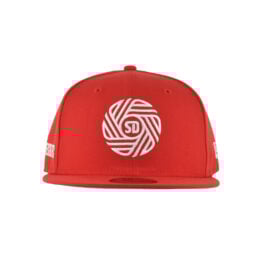 New Era 9Fifty San Diego Football Club SDFC Flow Logo Snapback Hat Front Door Red White