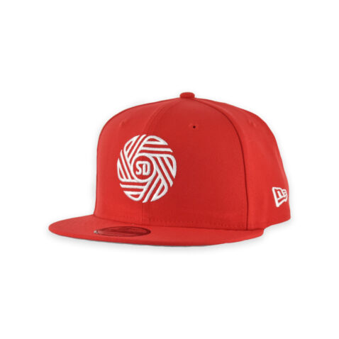 New Era 9Fifty San Diego Football Club SDFC Flow Logo Snapback Hat Front Door Red White