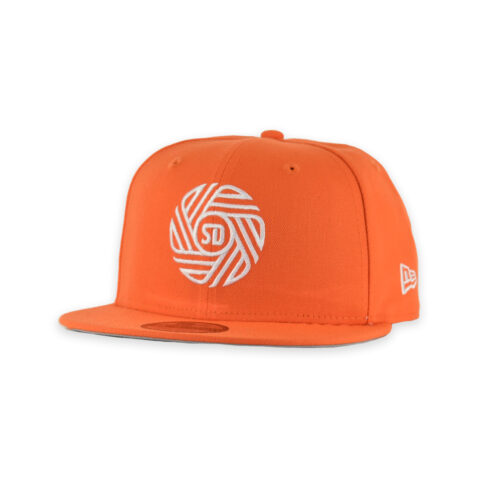 New Era 9Fifty San Diego Football Club SDFC Flow Logo Snapback Hat Rush Orange White