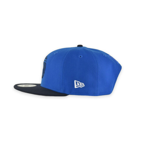 New Era 9Fifty San Diego Football Club SDFC Flow Logo Two Tone Snapback Hat Blue Azure Dark Navy - Image 4