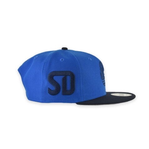 New Era 9Fifty San Diego Football Club SDFC Flow Logo Two Tone Snapback Hat Blue Azure Dark Navy - Image 6