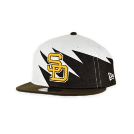 New Era 9Fifty San Diego Padres Jagged Snapback Hat Brown Gold