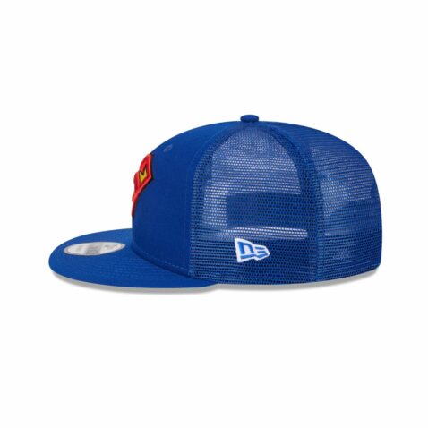 New Era 9Fifty Superman Mesh Trucker Snapback Blue - Image 4