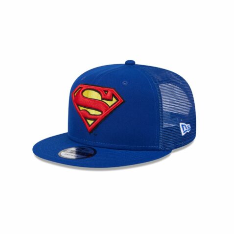 New Era 9Fifty Superman Mesh Trucker Snapback Blue