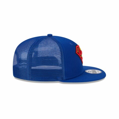 New Era 9Fifty Superman Mesh Trucker Snapback Blue - Image 6