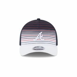 New Era 9Forty Atlanta Braves Gradient A-Frame Snapback Hat Dark Navy Blue White