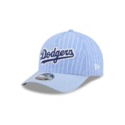 New-Era-9Forty-M-Crown-Los-Angeles-Dodgers-Pinstripe-Linen-Snapback-Hat-Open-Market-Blue-Left-Front.jpg