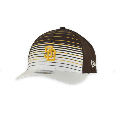 New Era 9Forty San Diego Padres Gradient A-Frame Snapback Hat Brown Gold White