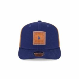 New Era 9Seventy Los Angeles Dodgers Debossed Logo Mesh Trucker Snapback Hat Dark Royal Blue