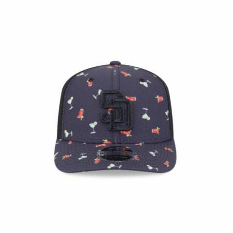 New Era 9Seventy San Diego Padres Pattern Snapback Hat Dark Blue - Image 2