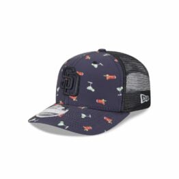 New Era 9Seventy San Diego Padres Pattern Snapback Hat Dark Blue