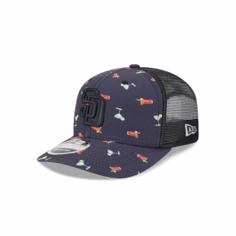 New Era 9Seventy San Diego Padres Pattern Snapback Hat Dark Blue