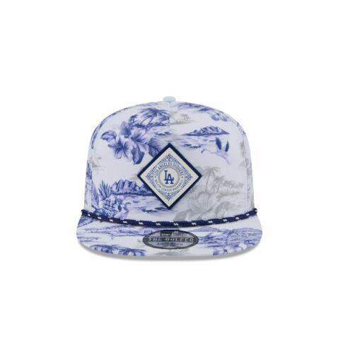 New Era Golfer Los Angeles Dodgers Printed Snapback Hat White - Image 2