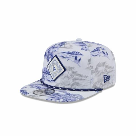 New Era Golfer Los Angeles Dodgers Printed Snapback Hat White