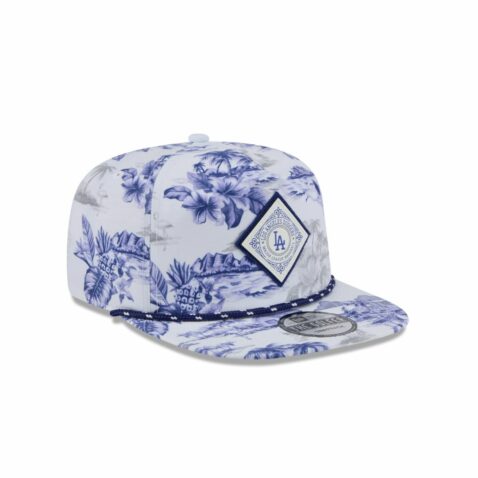 New Era Golfer Los Angeles Dodgers Printed Snapback Hat White - Image 3