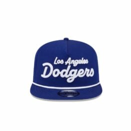 New Era Golfer Los Angeles Dodgers Team Text Snapback Hat Dark Royal Blue