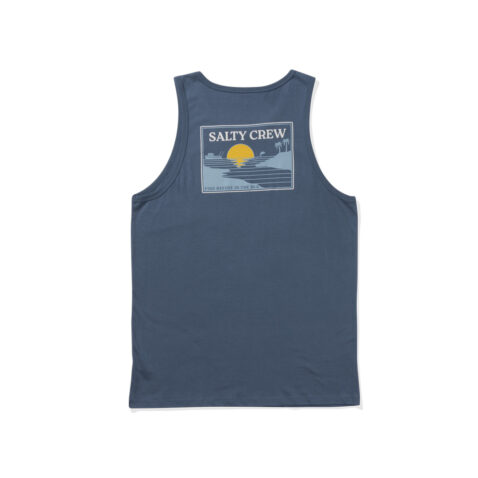 Salty Crew Reflection Tank Top Shirt Slate Blue - Image 2