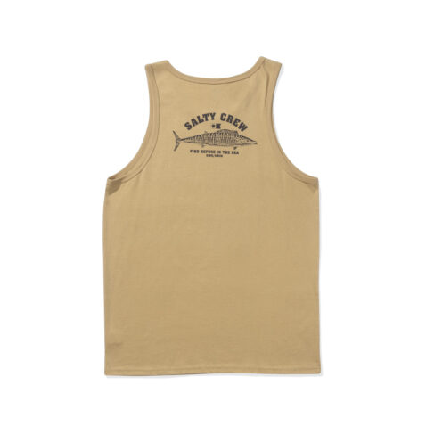 Salty Crew Wahoo Stamp Tank Top Shirt Khaki - Image 2