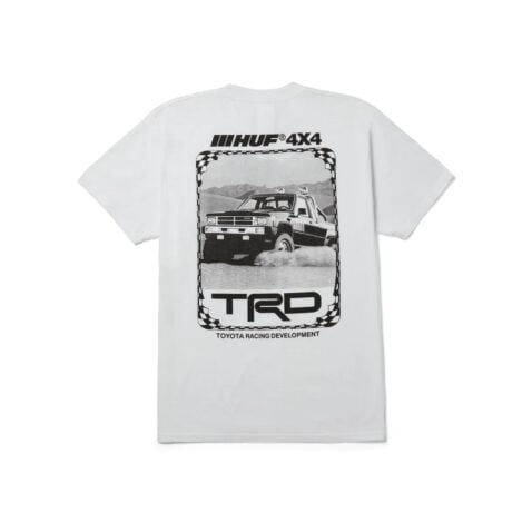 HUF x Toyota TRD Long Travel Short Sleeve T-Shirt White - Image 2