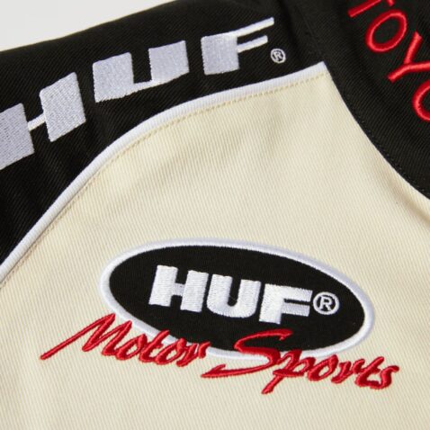 HUF x Toyota TRD Podium Racing Jacket White Black - Image 8