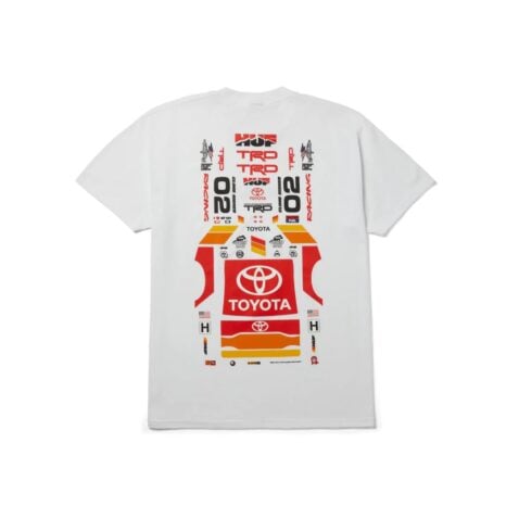 HUF x Toyota TRD Stickered Short Sleeve T-Shirt White - Image 2