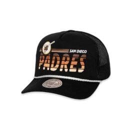 Mitchell & Ness San Diego Padres Graded Cooperstown Mesh Trucker Snapback Hat Black
