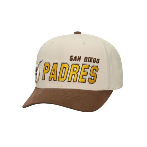 Mitchell & Ness San Diego Padres MLB Big Time Pro Snapback Hat Off White