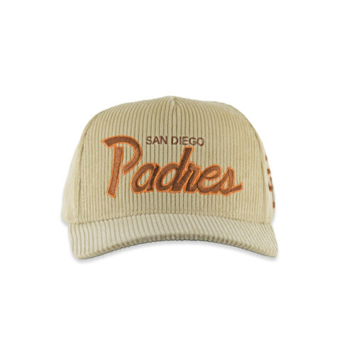 Mitchell & Ness San Diego Padres MLB Cord Off Pro Cooperstown Snapback Hat Off White