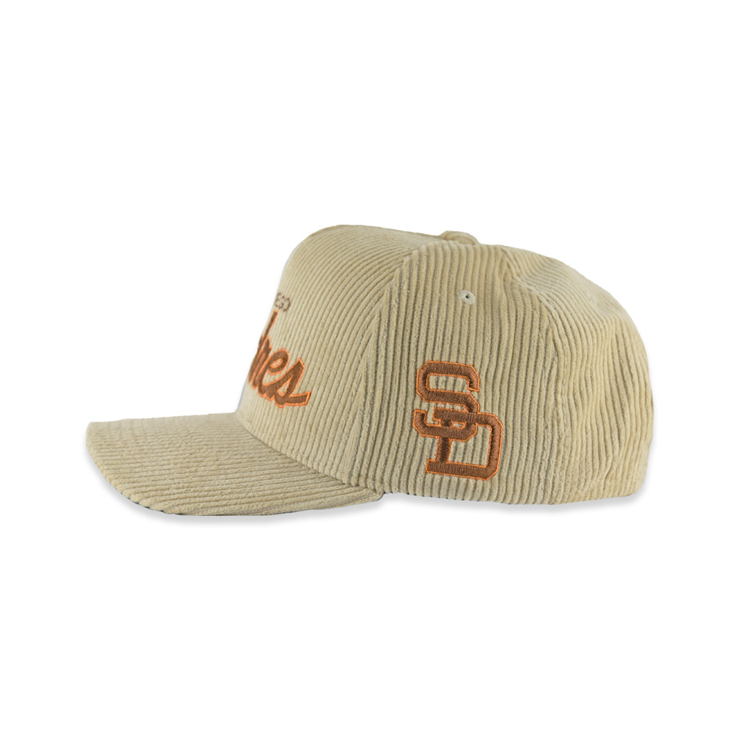 Mitchell & Ness San Diego Padres MLB Cord Off Pro Cooperstown Snapback Hat Off White Mitchell & Ness San Diego Padres MLB Cord Off Pro Cooperstown Snapback Hat Off White - Image 4