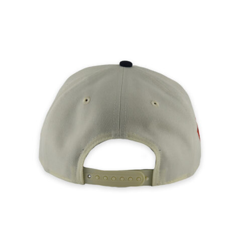 New Era 9Forty San Diego Padres 1998 Script Two Tone A-Frame Snapback Hat Chrome White Dark Navy Blue - Image 5