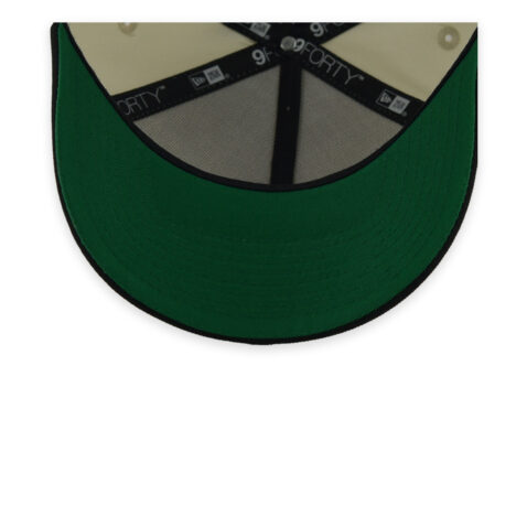 New Era 9Forty San Diego Padres A-Frame P Logo Two Tone Snapback Hat Chrome White Black - Image 7