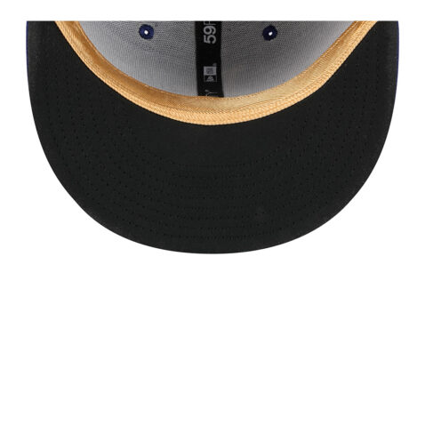 New Era 59Fifty Los Angeles Dodgers Gold Collection World Series Champion Side Patch Fitted Hat Dark Royal Blue Gold - Image 7