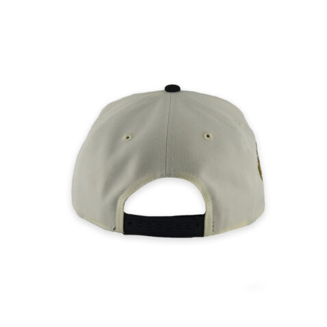 New Era 9Forty San Diego Padres A-Frame P Logo Two Tone Snapback Hat Chrome White Black - Image 5