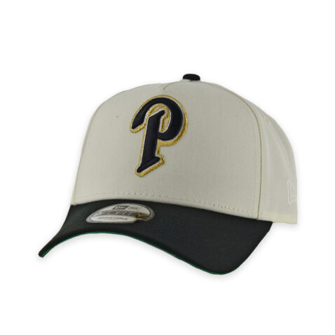 New Era 9Forty San Diego Padres A-Frame P Logo Two Tone Snapback Hat Chrome White Black