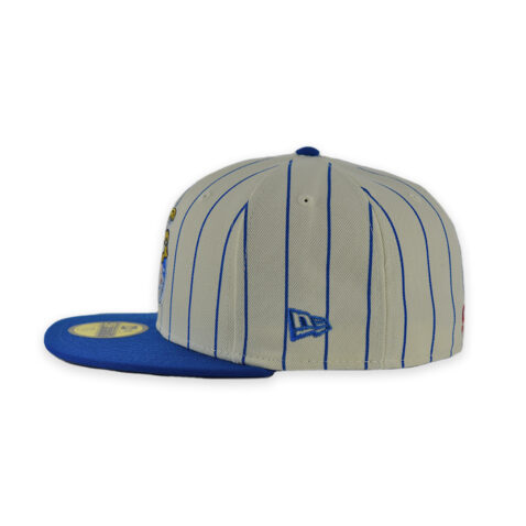 New Era 59Fifty Chivas De Guadalajara LMX Retro Pinstripe Fitted Hat Chrome White Royal Blue - Image 4