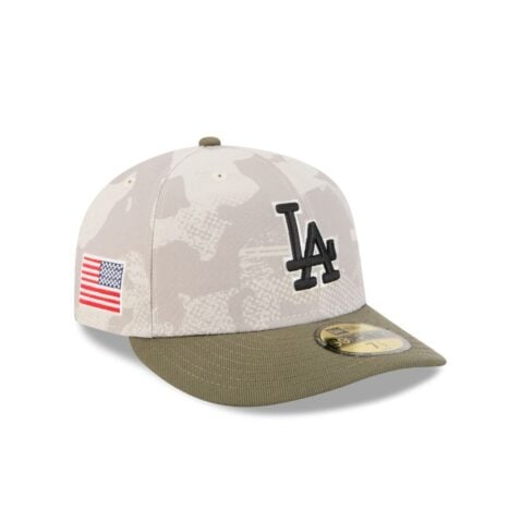 New Era 59Fifty Los Angeles Dodgers Armed Forces Day 2025 Fitted Hat Camo New Olive - Image 3