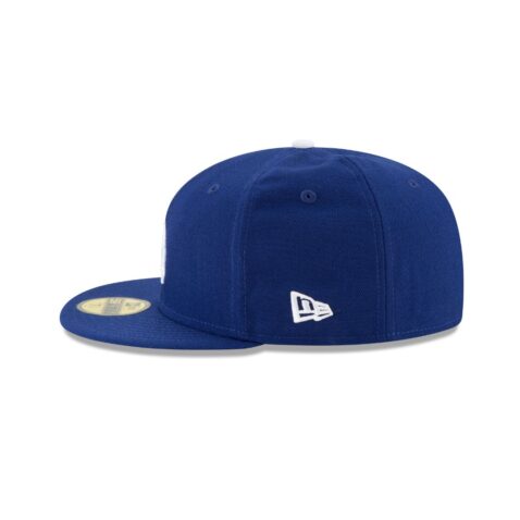 New Era 59Fifty Los Angeles Dodgers Japan Fitted Hat Dark Royal Blue White - Image 4