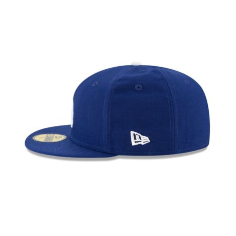 New Era 59Fifty Los Angeles Dodgers Ohtani 17 Fitted Hat Dark Royal Blue White - Image 4