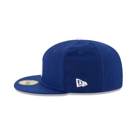 New Era 59Fifty Los Angeles Dodgers Ohtani Batting Cartoon Fitted Hat Dark Royal Blue White - Image 4