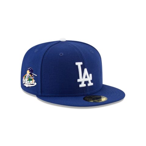 New Era 59Fifty Los Angeles Dodgers Ohtani Batting Cartoon Fitted Hat Dark Royal Blue White - Image 3