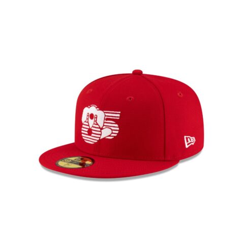 New Era 59Fifty Mexico City Diablos Rojos De Mexico Away 2 2025 On Field Fitted Hat Scarlet Red White