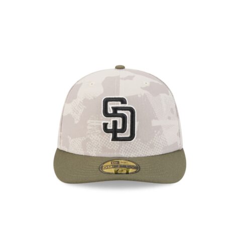 New Era 59Fifty San Diego Padres Armed Forces Day 2025 Fitted Hat Camo New Olive - Image 2