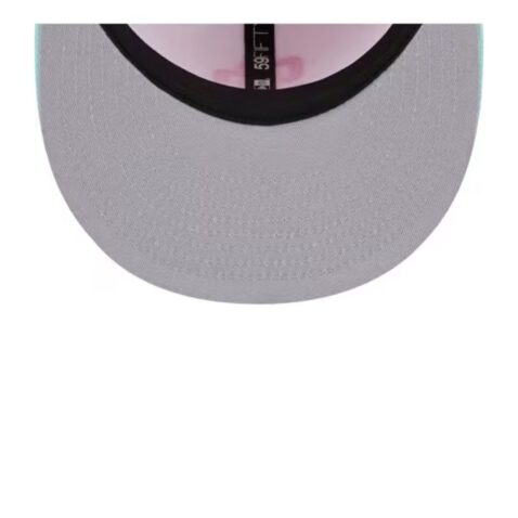 New Era 59Fifty San Diego Padres City Connect Pinwheel Palm Tree Fitted Hat White Mint Gold Pink - Image 7