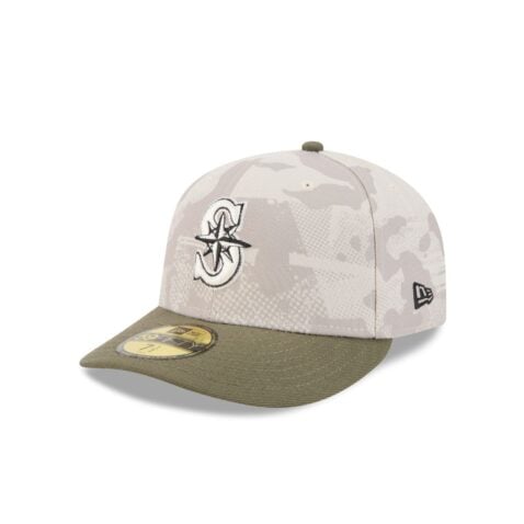 New Era 59Fifty Seattle Mariners Armed Forces Day 2025 Fitted Hat Camo New Olive