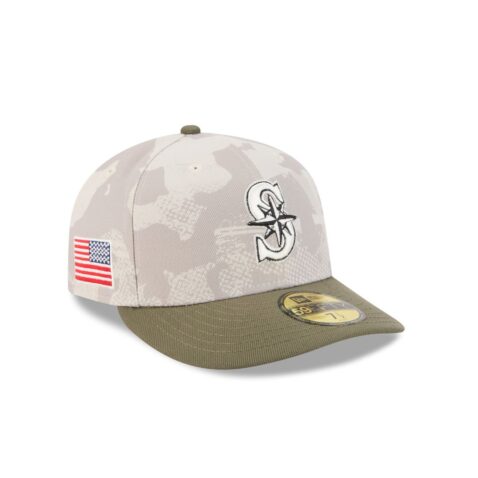 New Era 59Fifty Seattle Mariners Armed Forces Day 2025 Fitted Hat Camo New Olive - Image 3