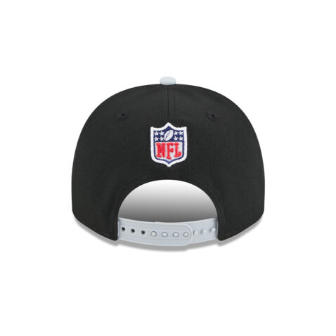 New Era 9Fifty Las Vegas Raiders NFL 2025 Draft A-Frame Snapback Hat Black Silver - Image 5