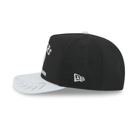 New Era 9Fifty Las Vegas Raiders NFL 2025 Draft A-Frame Snapback Hat Black Silver - Image 4