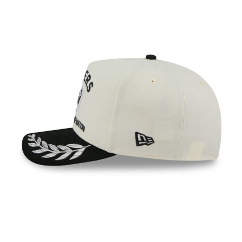 New Era 9Fifty Las Vegas Raiders NFL 2025 Draft A-Frame Snapback Hat Chrome White Black - Image 4